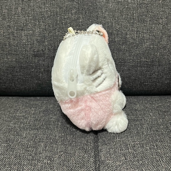 Hello Kitty Fluffy Coin Bag Kawaii Mini With Chain and Zipper Sanrio - Picture 2 of 4